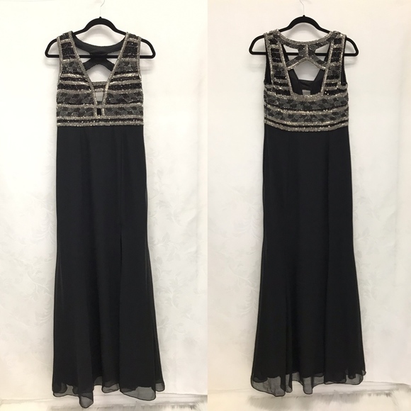 Adrianna Papell Beaded Georgette Gown - Picture 4 of 7